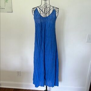 Poupette St Barth Blue Stripe Midi Dress Size S